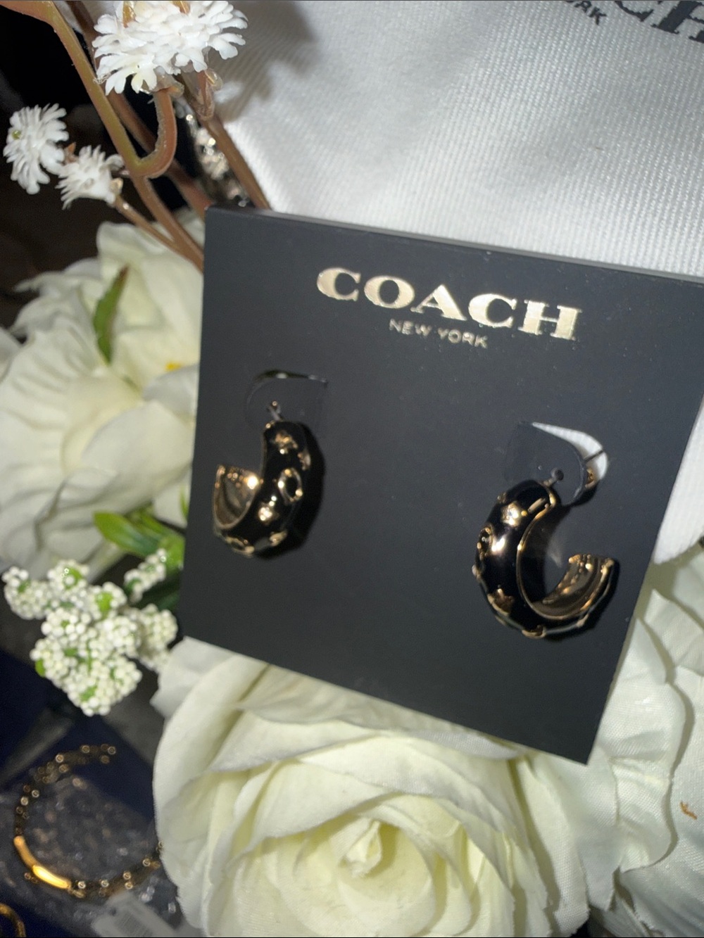 Coach Black Hoop with gold stars and letter “C” - Picture 4 of 4